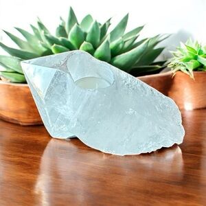 Crystal Quartz Candle Holder